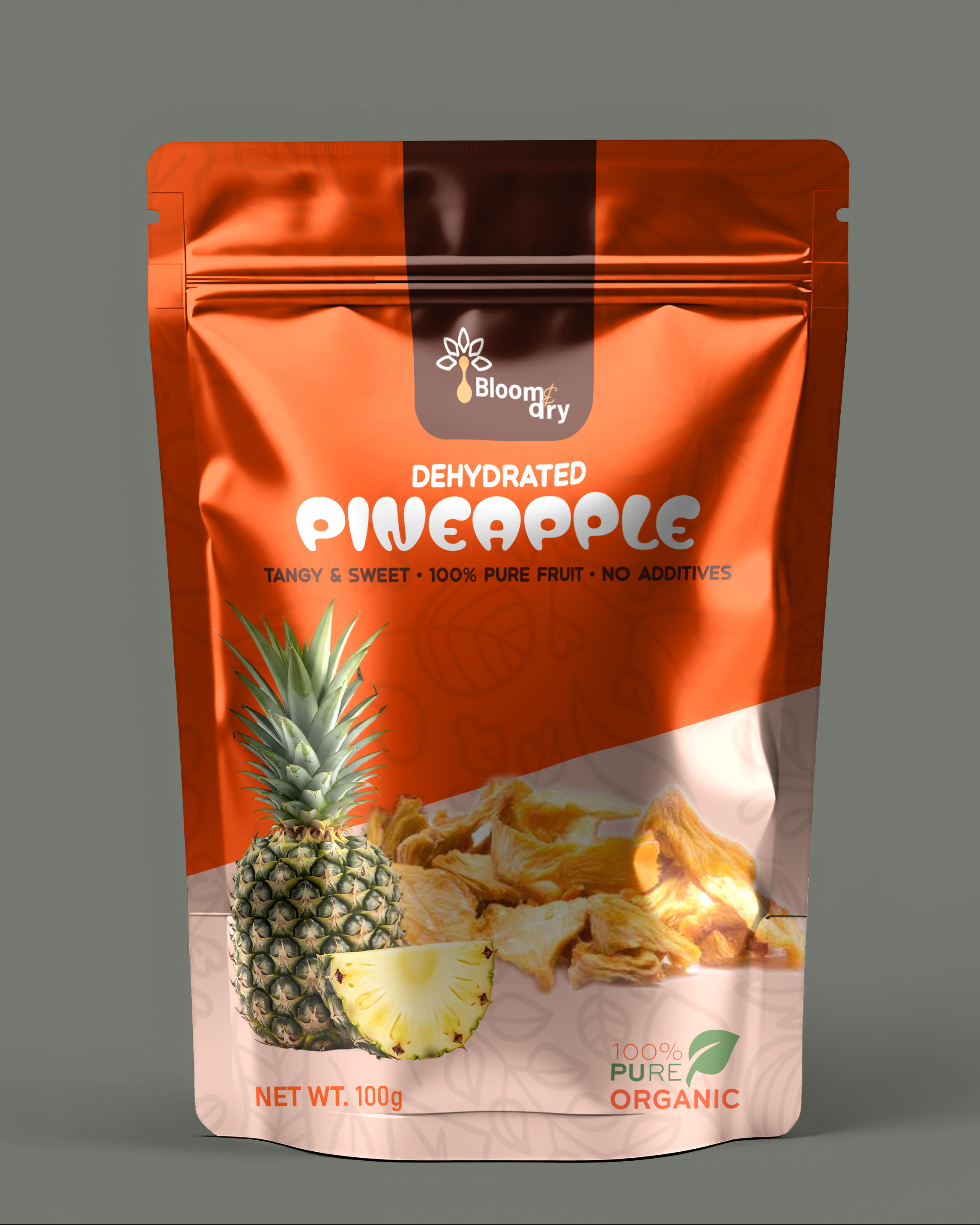 Dried Pineapple in Bloom and Dry packaging